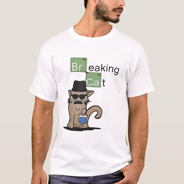 T-shirt Briser Cat BREAING CAT NEWS (Devant)
