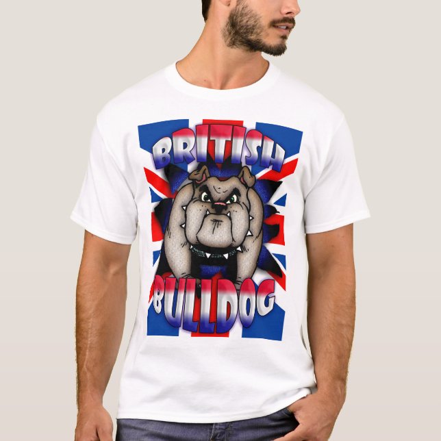T-shirt britannique et britannique de bouledogue (Devant)