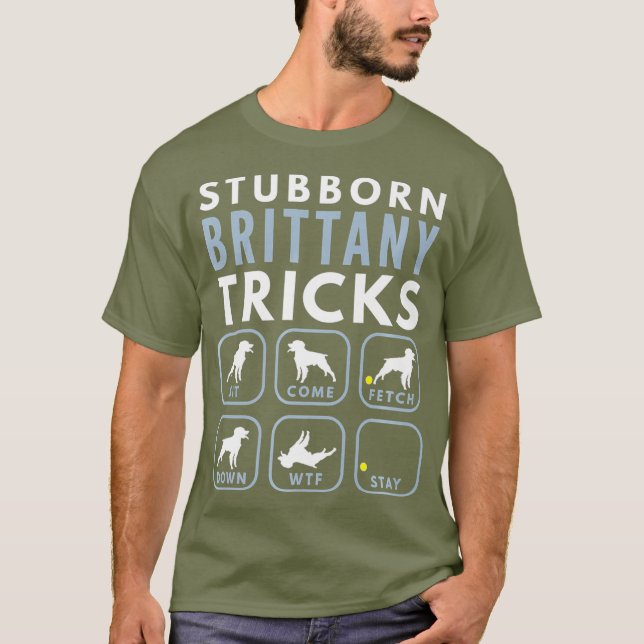 T-shirt Britanniques têtus Spaniel Tricks - Entraînement d (Devant)