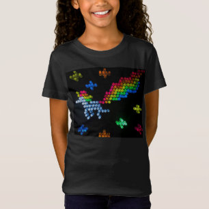 T-Shirt Brite Unicorne et nostalgie arc-en-ciel des années