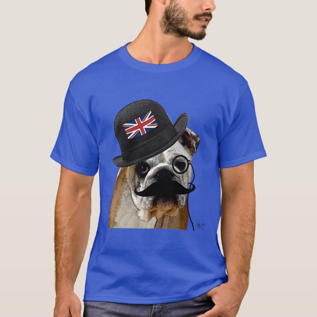 T-shirt British Bulldog et Bowler Casquette (Devant)