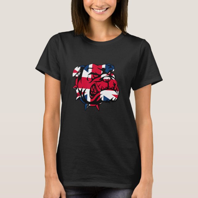 T-shirt British Bulldog Union Jack Flag (Devant)