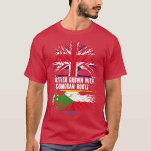 T-shirt British Grosse avec les racines de Comore UK Drape