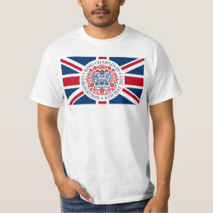 T-shirt British King III Charles Memorabilia Emblem Mens