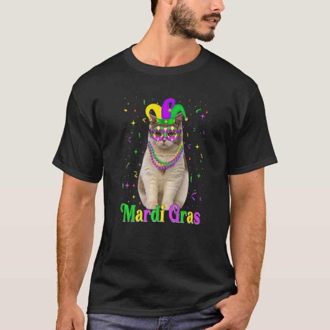 T-shirt British Shorthair Cat Animals Mardi Gras Carnivals (Devant)
