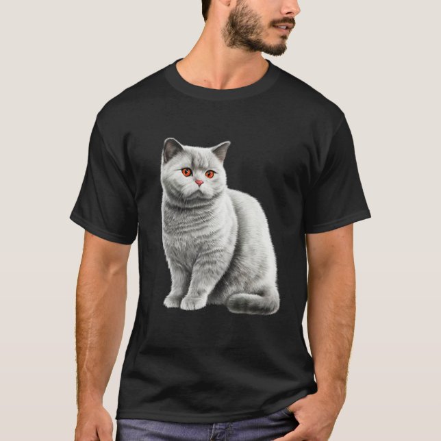 T-shirt British Shorthair Cat Cat (Devant)