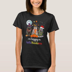 T-shirt British Shorthair Cat Halloween Joyeux Noël