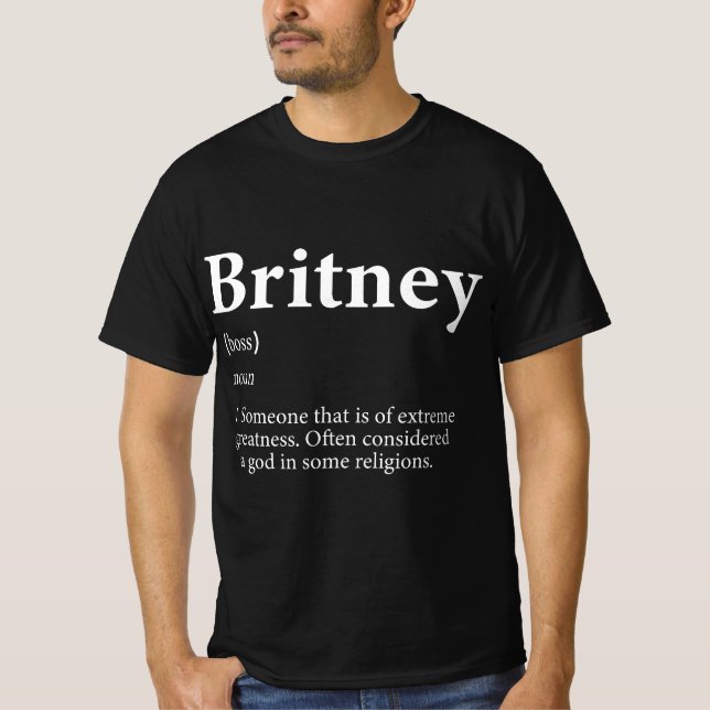 T-shirt Britney Costume Cute Définition Nom personnalisé (Devant)