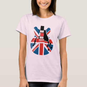 T-shirt Britpop Guitare