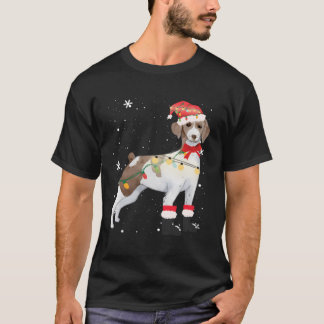 T-shirt Brittany Chien Arbre Noël Maman Papa Cadeaux Pour