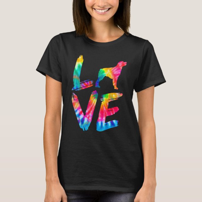 T-shirt Brittany Tie Dye Love Chien Maman Papa (Devant)