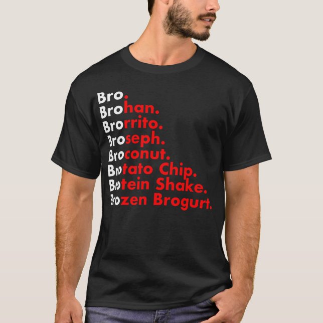 T-shirt Bro Broseph Brocabulary Fitness Fitness Fitness Wo (Devant)