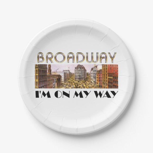 T-SHIRT Broadway-Stern Pappteller (Vorderseite)