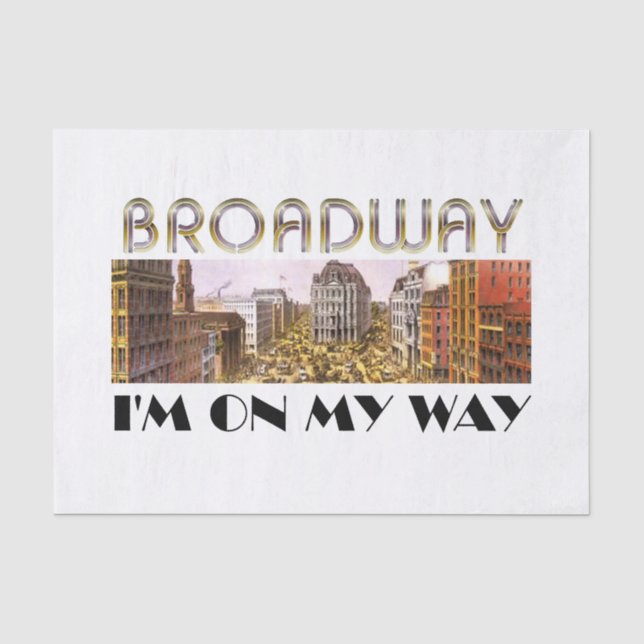 T-SHIRT Broadway-Stern Seidenpapier (Vorderseite)