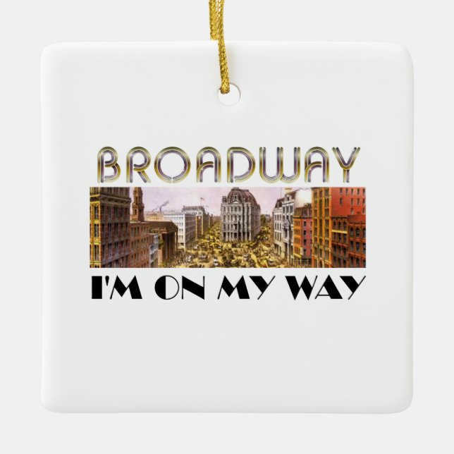 T-SHIRT Broadway-Stern-Verzierung Keramikornament (Vorderseite)