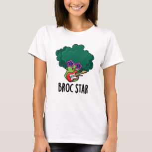 T-shirt Broc Star Funny Brocolli Rock Star Pun