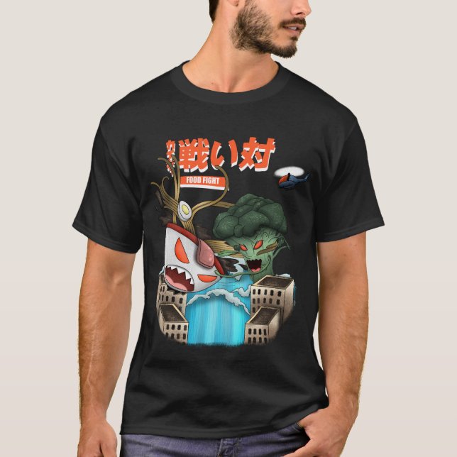 T-shirt Broccoli vs ramen (Devant)