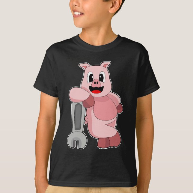 T-shirt Broche mécanique de porc (Devant)