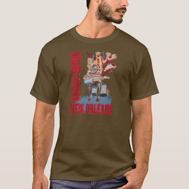 T-shirt Brochets de mer Eaglin, la Nouvelle-Orléans (Devant)