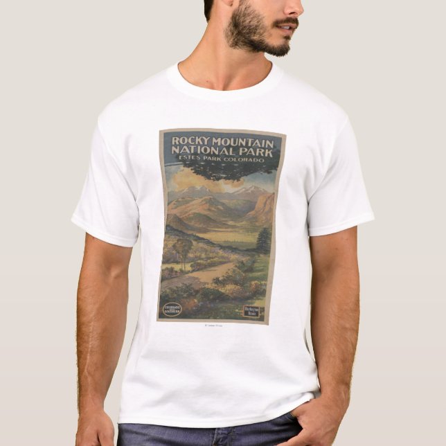 T-shirt Brochure rocheuse de parc national de Mt. # 1 (Devant)