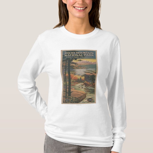 T-shirt Brochure rocheuse de parc national de Mt. # 2 (Devant)