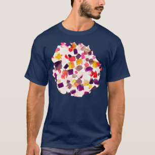 T-shirt Brochures Abstraites Peinture rouge