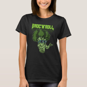 T-shirt Broc'n'roll Veggie Veggie Vegetarian Brocoli végét