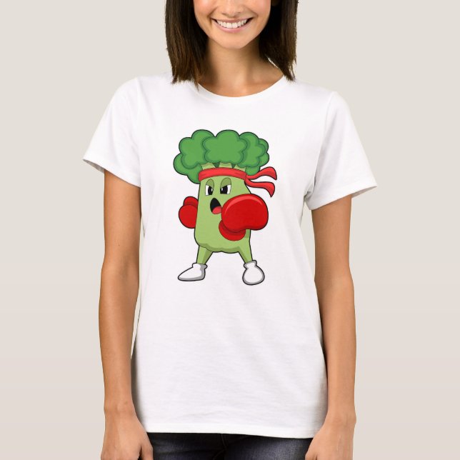 T-shirt Brocoli à la boîte avec gants de boxe (Devant)