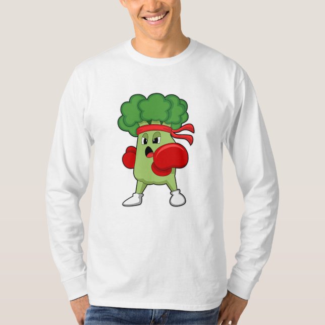 T-shirt Brocoli à la boîte avec gants de boxe (Devant)