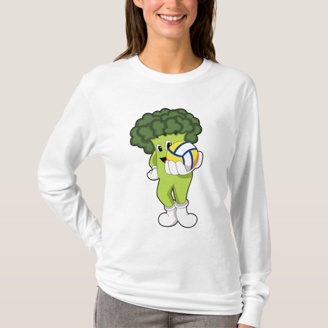 T-shirt Brocoli aux sports de volleyball (Devant)