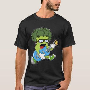 T-shirt Brocoli comme musicien avec guitare