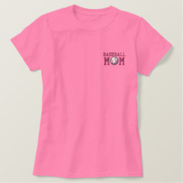 T-shirt Brodé Maman du baseball