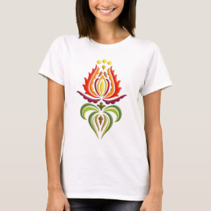 T-shirt Broderie de fantaisie de manteau - art populaire