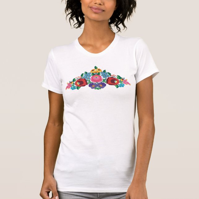 T-shirt Broderie hongroise de fleur d'OPUS (Devant)