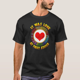 T-shirt Broderie Hoop C'Était L'Amour Au Premier Stitch Cr
