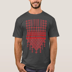 T-shirt Broderie palestinienne imprimé rouge