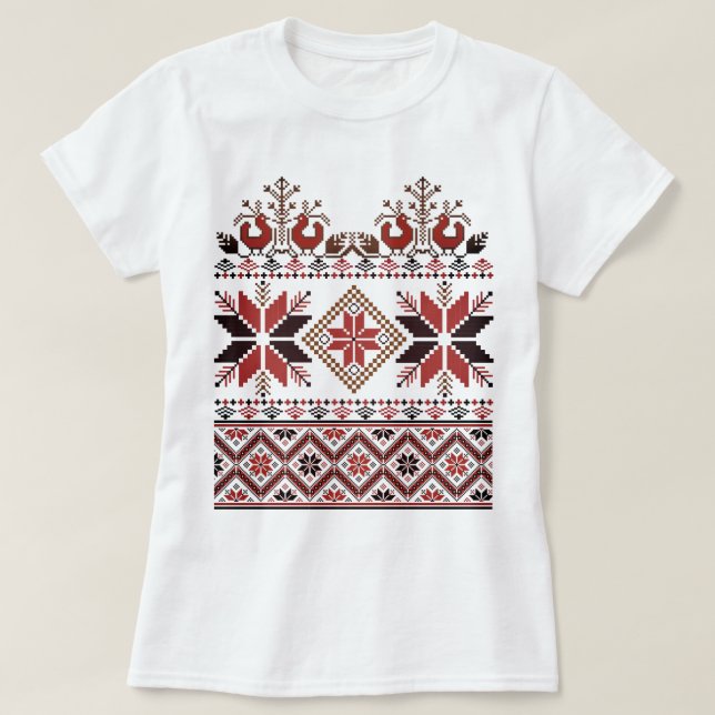 T-shirt Broderie traditionnelle slave/scandinave (Design devant)