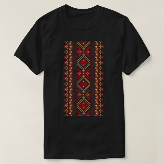 T-shirt Broderie Ukraine Vyshyvanka Imprimer Motif ethniqu (Design devant)