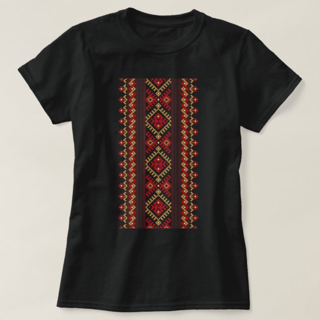 T-shirt Broderie Ukraine Vyshyvanka Imprimer Motif ethniqu (Design devant)