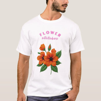 T-shirt Broderie vibrante en fleur