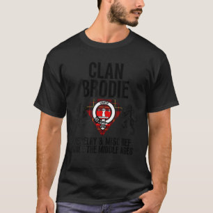 T-shirt Brodie Clan Nom Écossais Armoiries Tartan Fami