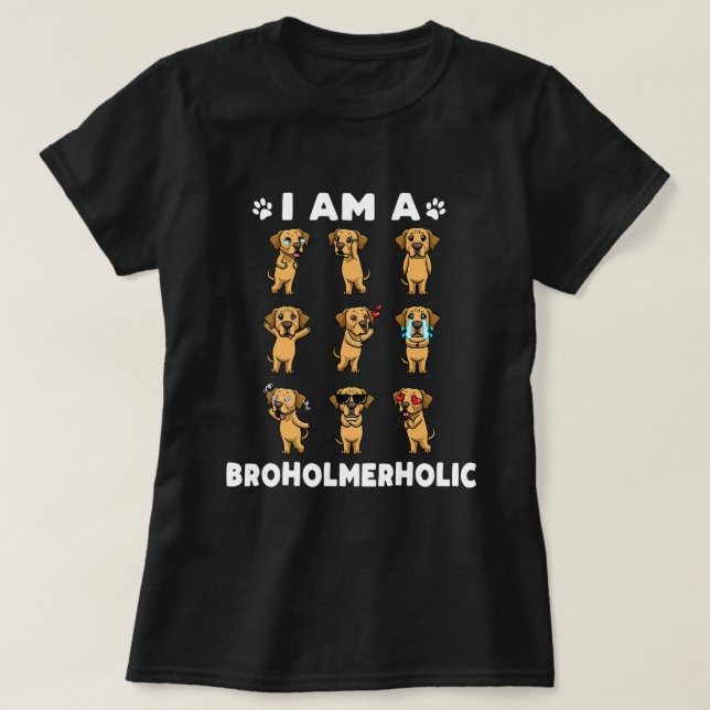 T-shirt Broholmer Chien Danois Mastiff Broholmerholic (Design devant)