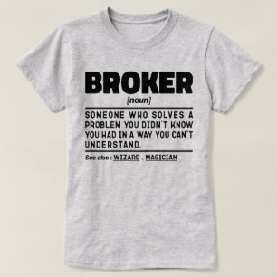 T-shirt Broker Noun Définition Cool courtier hypothécaire