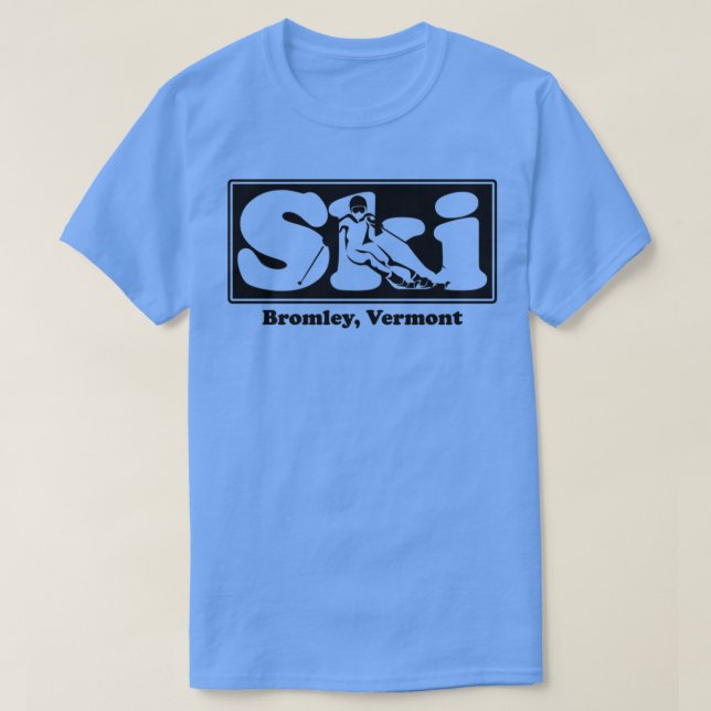 T-shirt Bromley Vermont SKI Graphic for Skiing your favori (Design devant)