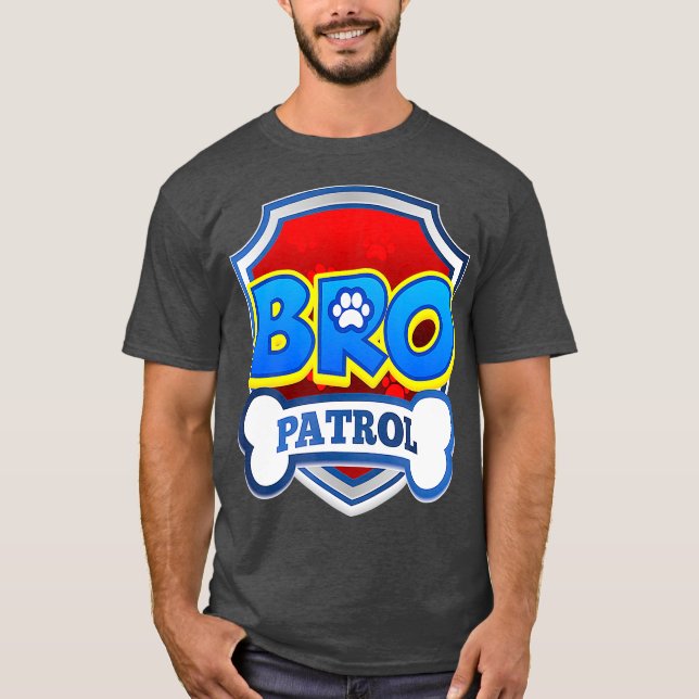 T-shirt Bron Patrol Chien Drôle cadeau Anniversaire Fête (Devant)