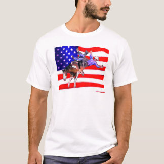 T-shirt Bronc/drapeau