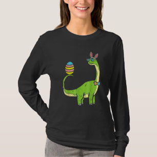 T-shirt Brontosaurus Bunny Oeufs Oeufs Jour de Pâques Dino