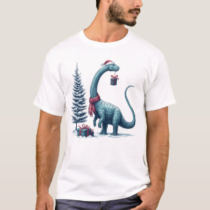 T-shirt Brontosaurus dinosaure de Noël