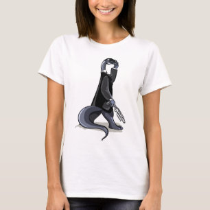 T-shirt Brontosaurus Habillé Comme Un Personnage De Film.