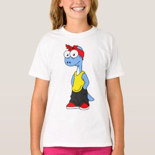 T-shirt Brontosaurus Habillé De Vêtements Hip hop.